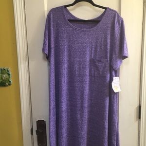 NWT 3X LuLaRoe Purple Heathered Carly (Dress)